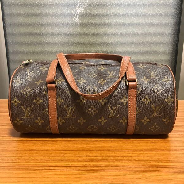 ルイヴィトン モノグラム ハンドバッグ パピヨン30 LOUIS VUITTON レザー ブラウン オールドパピヨン レディース