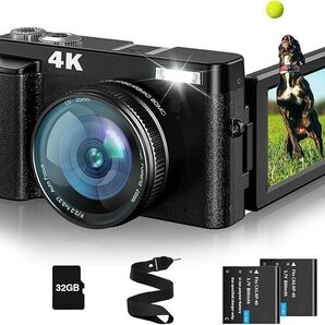 4K デジカメ デジタルカメラ 4800万画素 4K解像度 オートフォーカス マクロ撮影 16倍デジタルズーム 3インチ大画面