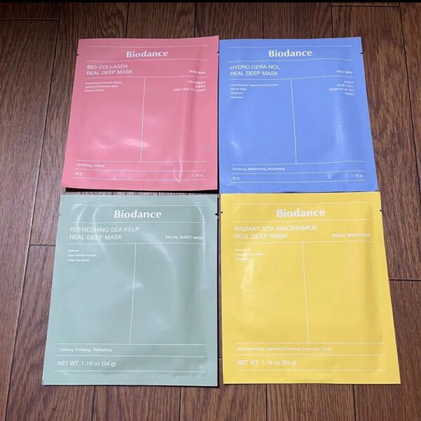 Biodance バイオダンス ハイドロゲルタイプマスク 4種