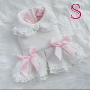 犬服 ドッグウエア 中綿入り S バニラ 新品