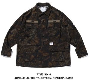 新品 WTAPS ダブルタップス 19AW SPOT JUNGLE LS / SHIRT. COTTON. RIPSTOP. CAMO OLIVE L