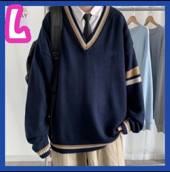 カーディガン 韓国 レディース メンズ ニット L 男子 ユニセックス 春 男女 女子高生 男子高生 スクール カジュアル コーデ