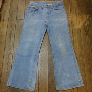 70s Lee boots cut flair Denim pants 33×29 Lee TM jeans 42TARON Vintage 