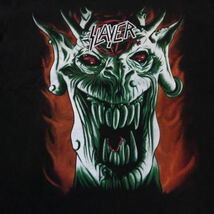 SLAYER SKULL Tシャツ ブラック スレイヤー スカル 半袖 両面 プリント ロゴ バンド ロック スラッシュメタル バンT_画像3