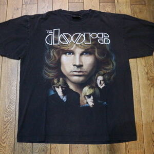 THE doors Tシャツ XL ブラック ドアーズ ジムモリソン 半袖 両面 プリント ロゴ ロック バンドT