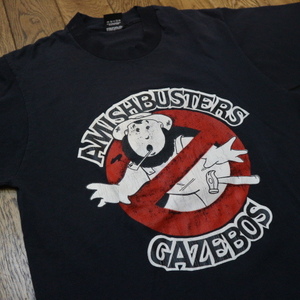 90s USA製 Amish Busters Tシャツ M ブラック ゴーストバスターズ パロディ 半袖 両面 プリントキャラクター ムービー