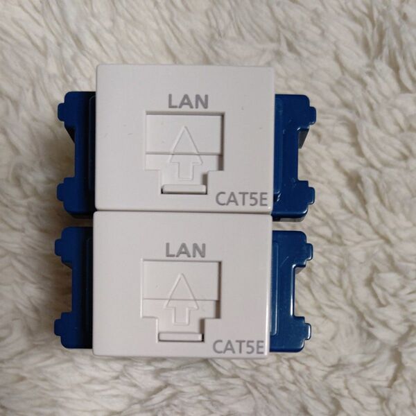 NR3160W Panasonic 埋込モジュラジャック2個セット LANケーブル cat5e