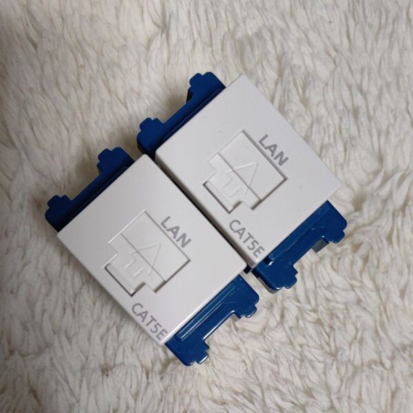 NR3160W 2個セット 埋込モジュラジャック LANケーブル CAT5E