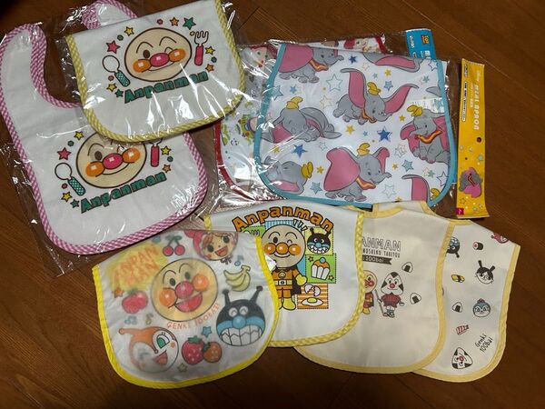子ども用食事エプロン10枚 アンパンマン ディズニーなど