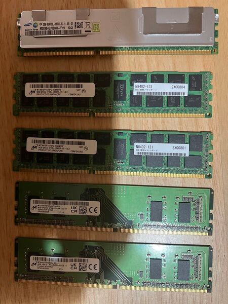 メモリ:4GB:4枚と32GB:1枚