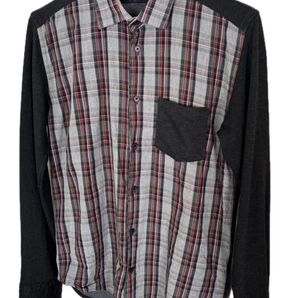 メンズZARAチェックシャツ、バイカラー、着やすい、カジュアル、ZARA MEN 、Mサイズ