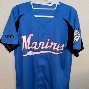 【マリーンブルー】千葉ロッテマリーンズ ユニフォーム/マリーンカラー/フリーサイズ/未使用/日本プロ野球