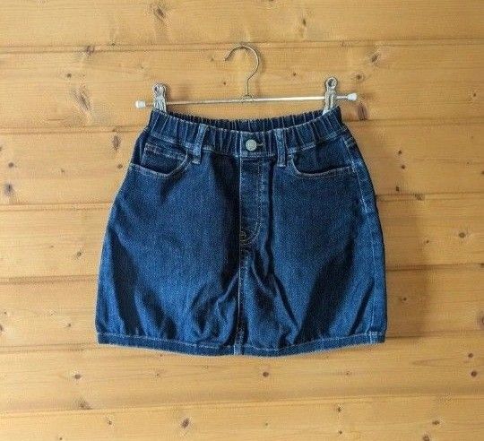 ユニクロキッズ 130 デニムスカート女の子