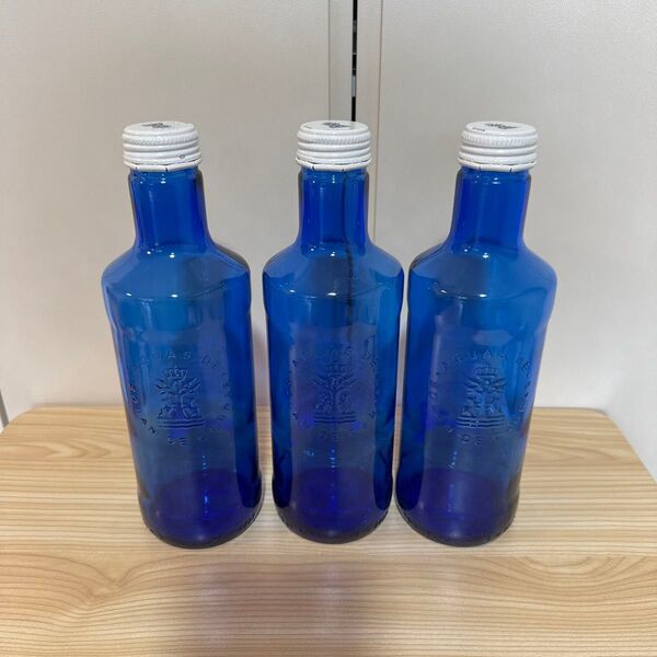 ブルーボトル 3本セット 750ml 空き瓶 ガラス瓶 水差し ピッチャー