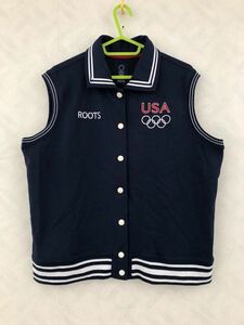 ROOT USA OFFICIAL OUTFITTER 日本未上陸ブランド オリンピック 五輪 ルーツ ノースリーブブルゾン ベスト アメリカ合衆国