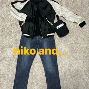 【2WAY】niko and...ニコアンドリバーシブルブルゾン Mサイズ ブラック系