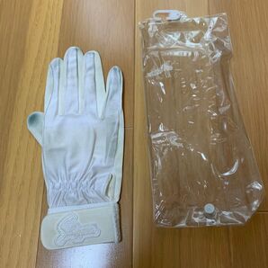 久保田スラッガー 守備用手袋/左投げ用(ケース付き) 天然皮革/ホワイトカラー 軟式野球、硬式野球、ソフトボール対応