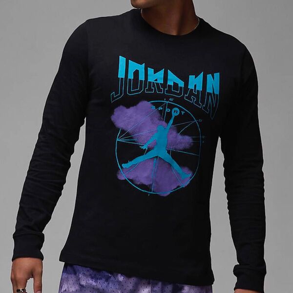 新品 NIKE ナイキ ジョーダン 長袖 ロンT Tシャツ 黒 ナイキロンT L