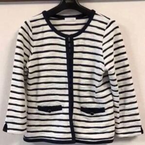 インデックス ストライプ ジャケット ノーカラー