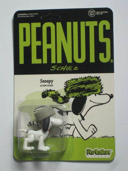 スヌーピー フィギュア PEANUTS ReAction Figure Raccoon Hat Snoopy