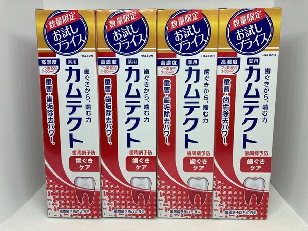 薬用カムテクト 歯磨き粉 ハミガキ 歯ぐきケア 【105g×4本セット】歯周病予防 ハミガキペースト アース製薬
