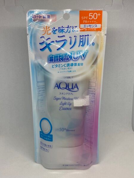 スキンアクア スーパーモイスチャーUV ライトアップエッセンス 〈日やけ止め〉70g 顔・からだ用 SPF50+/PA++++