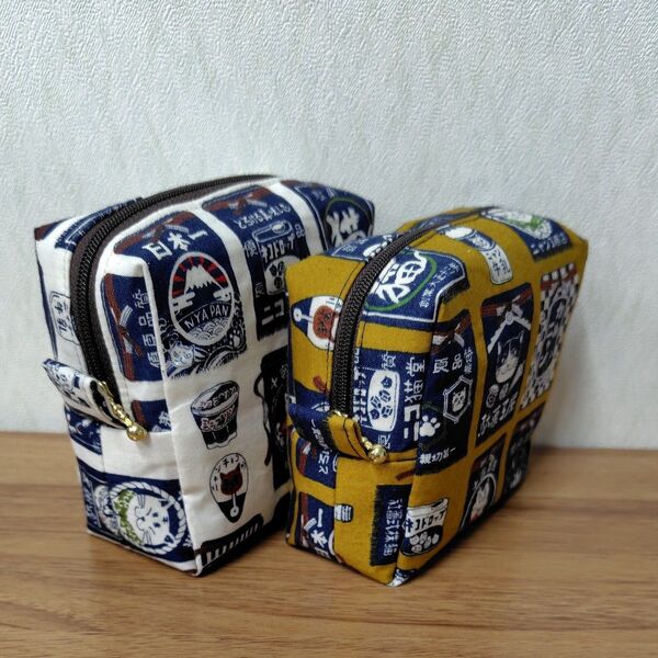 ハンドメイド ポーチ にゃんこだ和