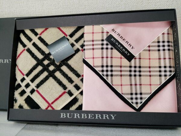 新品 未使用 BURBERRY ハンカチ タオル 2枚 セット バーバリー バーバリー BURBERRY ハンカチ タオルハンカチ