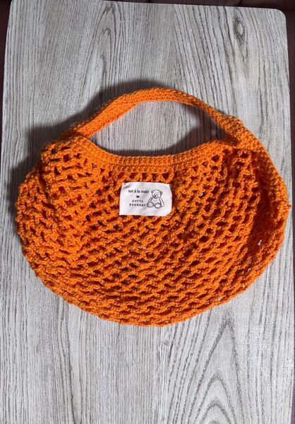 ハンドメイド ミニトート メッシュ編み
