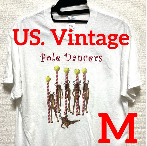 Pole DancersポールダンスTシャツクリスマスバージョン ヴィンテージ セクシー US古着 アメカジ M L ストリート