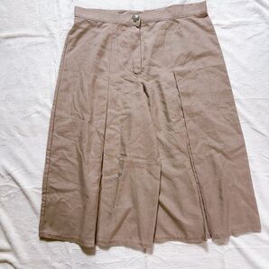 スカート ベージュ レディース 薄茶 ブラウン ワイドパンツ アメリカ古着 USA古着 おしゃれ 楽ちん スカート風 人気 可愛い