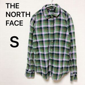 4-23【S】THE NORTH FACE チェックシャツ 古着 トップス チェック柄 アメカジ春服 春 人気 可愛い かわいい