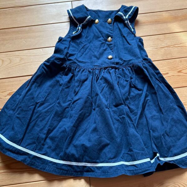 ワンピース 夏服 セーラ服風 女の子 レギンスと合わせて