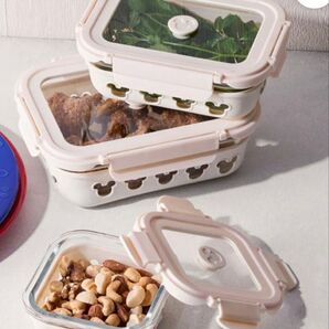 【新品未使用】ディズニーコレクション 電子レンジコンテナ 3点セット 1050ml 640ml 320ml