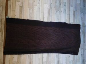 タイ　マッドミー シルクオールドクロス全NO.36 80x177cm 紺　模様シルク細い絹糸　美しい　ｍａｄｍｅｅ　ｐａｓｈｉｎ　パ　シン