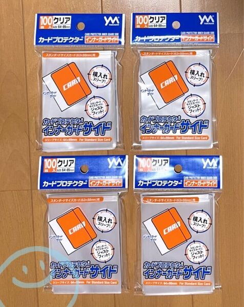 【カードスリーブ】やのまん カードプロテクター インナーガードサイド(100枚入)×4個