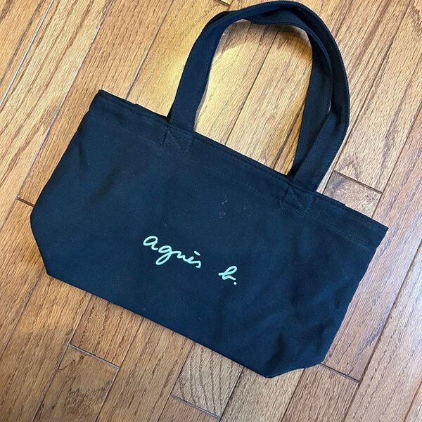 ☆新品 アニエスベー agnes b. ファスナー付き ミニトートバッグ ブラック Sサイズ