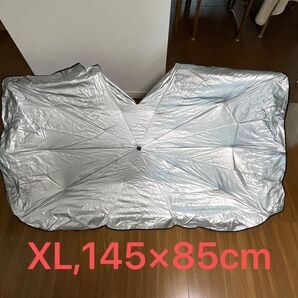 車 サンシェード サンシェード 車 フロント バックミラー部切りY型デザイン 車 傘式サンシェード (XL,145×85cm)