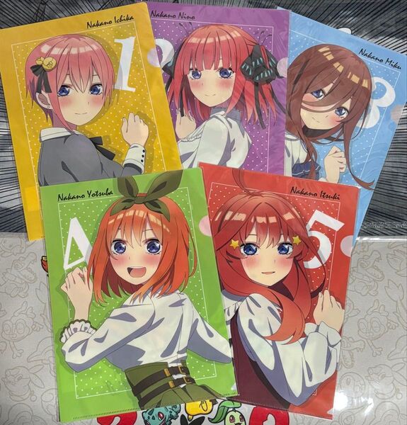 送料無料 未開封 5種セット 五等分の花嫁 クリアファイル クラシカル