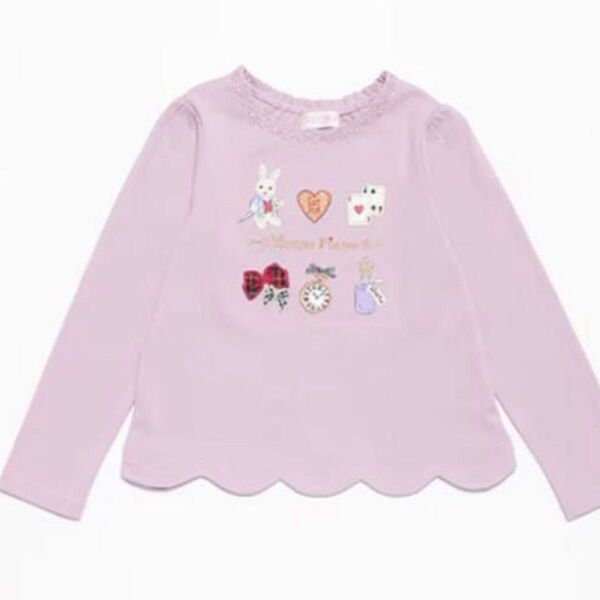 メゾピアノ アリスモチーフ 長袖Tシャツ 130