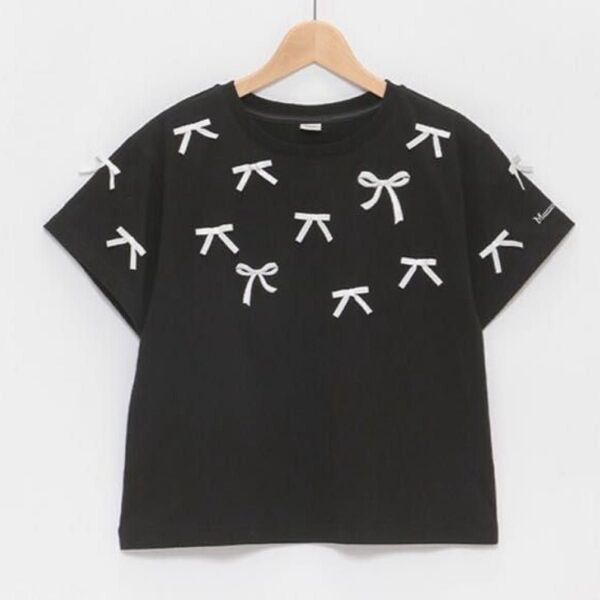 メゾピアノジュニア リボン&リボンTシャツ 160