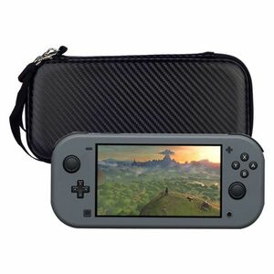 Nintendo Switch Lite 収納ケース カバー　カーボン調 ニンテンドー内蔵カード入れ大容量 防水 収納 擦り傷防止 ナイロン 大容量軽量化