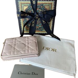 Dior LADY DIOR ミニウォレット ピンク 売り切り!