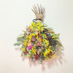 ミモザスワッグ ピンクッション&バンクシアコクニシア