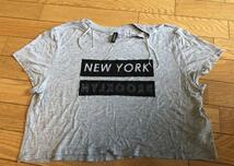 Ｈ&Ｍ エイチアンドエム DIVIDED BROOKLYN カットソー シャツ グレー M レディース_画像1