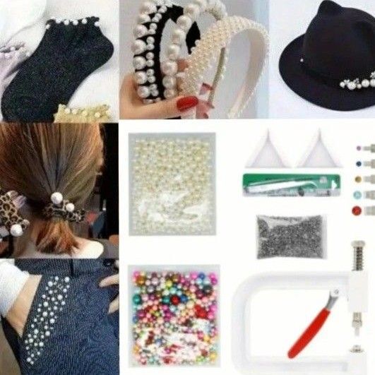 パールセッティングマシン パール リベット パンチ セッティング セット 人気 ハンドパンチ リメイクなどに