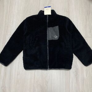 140cm LOGOS DAYS 防風厚手ボアジャケッ黒 シンプル