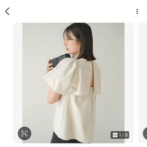 レクタングル rectangle 未使用 ボリュームスリーブフレアブラウス