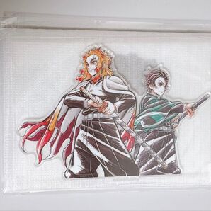 鬼滅の刃 無限列車編 上映四周年記念 柱描き下ろしイラスト 杏寿郎と炭治郎 背景付きアクリルスタンド