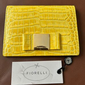 期間限定大幅割◎フィオレリ/FIORELLI ROCK PASSCASE 仕切ケースカバーお薬手帳他 未使用自宅保管品 イエロー